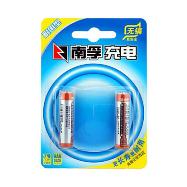 NANFU/南孚 7号充电电池 镍氢耐用型MIN850mAh-MAX950mAh 2粒装 1包