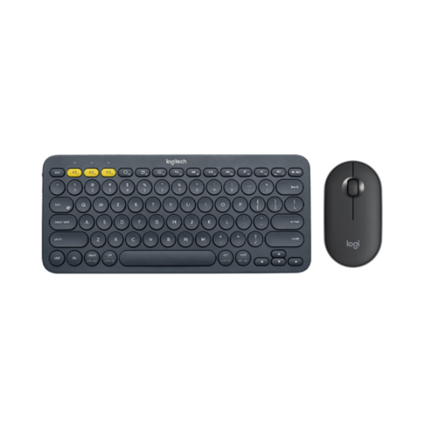 LOGITECH/罗技 鼠标+键盘(非套装) K380+Pebble 无线 黑色 1套