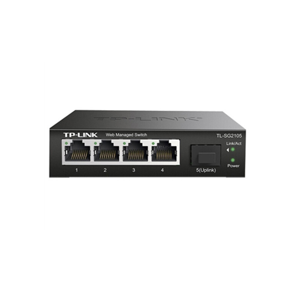 TP-LINK/普联 全千兆云管理交换机 TL-SG2105 4个10/100/1000Base-T RJ45端口 1个千兆SFP光口 1台
