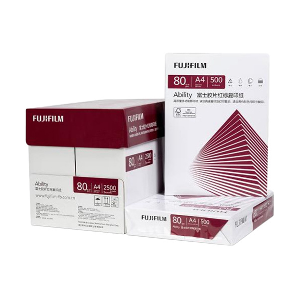 FUJIFILM/富士胶片 红标复印纸 A4 80g A4 80g 白色 500张×5包 1箱