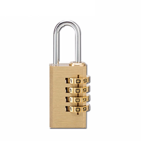 SAFEWARE/安赛瑞 黄铜四位密码锁 12731 黄铜色 锁杆间距9mm 锁梁直径3mm 锁体高度36mm 锁钩高度23mm 锁体宽度21mm 1个