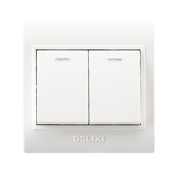 DELIXI/德力西 CD130系列二位单控荧光开关(新) T862K1/X 明装 1个