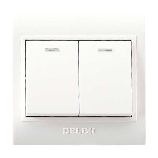 DELIXI/德力西 CD130系列二位双控荧光开关(新) T862K2/X 明装 1个