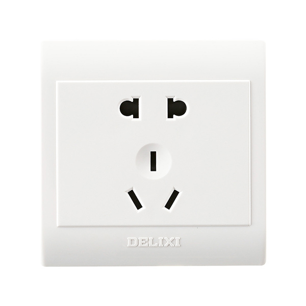 DELIXI/德力西 CD130系列一位二极一位三极插座10A(新) T86ZS/X 明装 1个