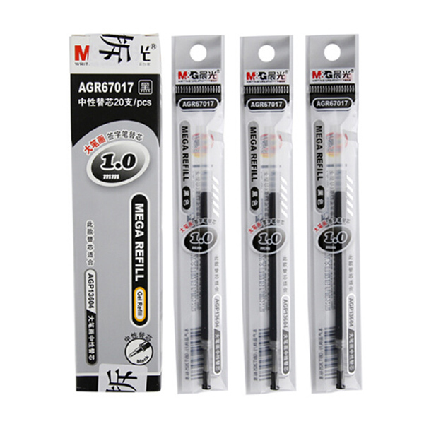 M&G/晨光 中性替芯 AGR67017 1mm 黑色 20支 1盒