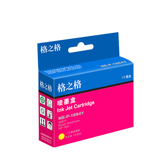 G&G/格之格 墨盒 NE-P-1884Y 黄色 适用T1884 机型EPSONWorkForceWF-7621(颜料) 1瓶