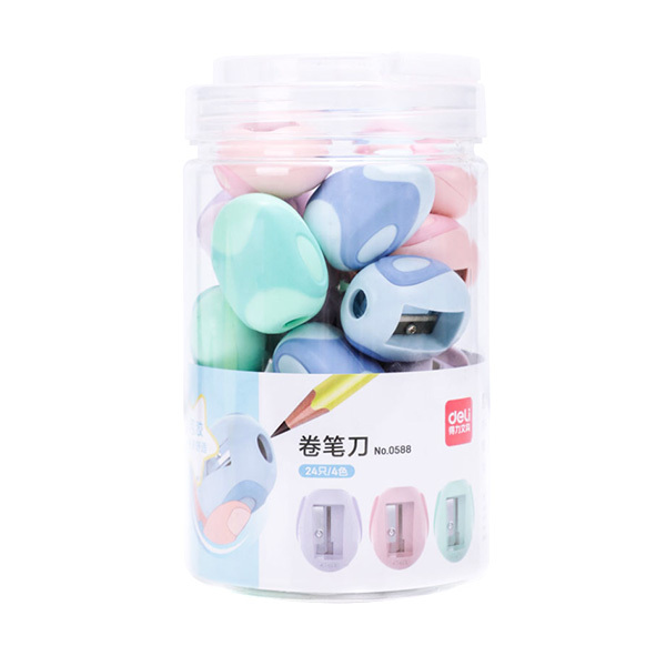 DELI/得力 卷笔刀 0588 24只 混色 1桶