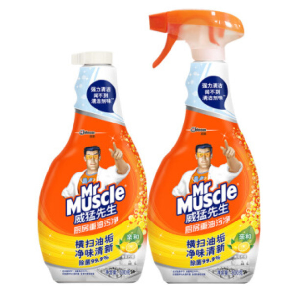 MRMUSCLE/威猛先生 厨房重油污净清新柠檬超值替换装 6901586110456 500g×2 1套