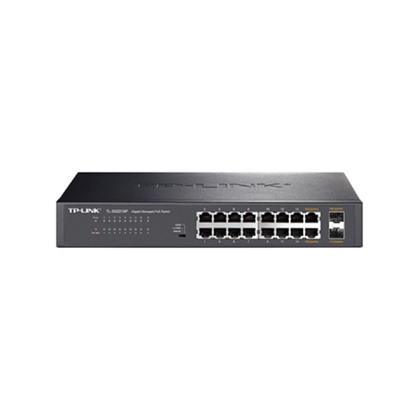 TP-LINK/普联 18口全千兆简单网管POE交换机 TL-SG2218P 含RJ45端口×16+千兆SFP光口×2 1个