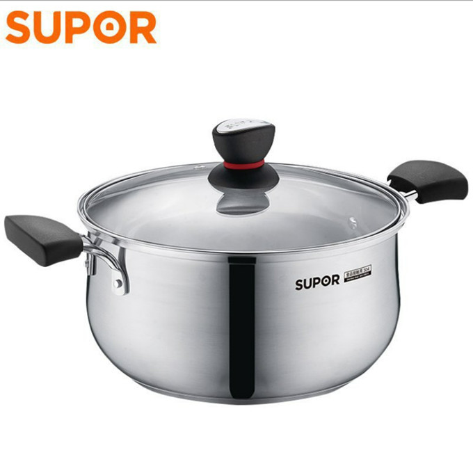 SUPOR/苏泊尔 小红圈不锈钢汤锅 ST20H1 φ20cm 304不锈钢 1个
