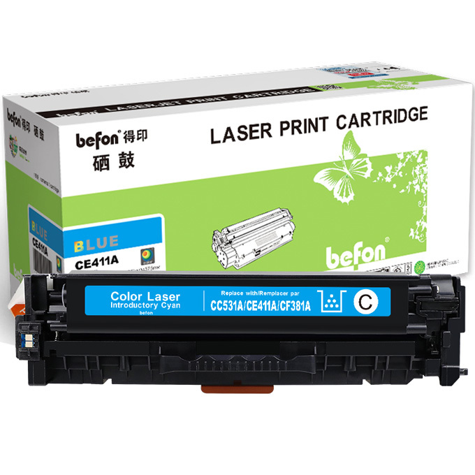 BEFON/得印 硒鼓 CC531A 蓝色 适用惠普M351a HP305a M451dn佳能lbP7200Cd 304A粉盒墨盒 1支 1盒