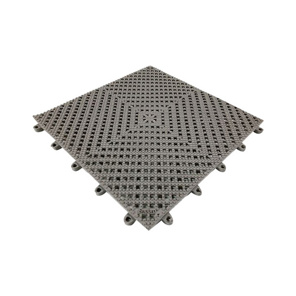 ECOBOOTHS/爱柯部落 洁伦疏水防滑拼块地垫 1004 浅灰色 300×300×13mm 1片