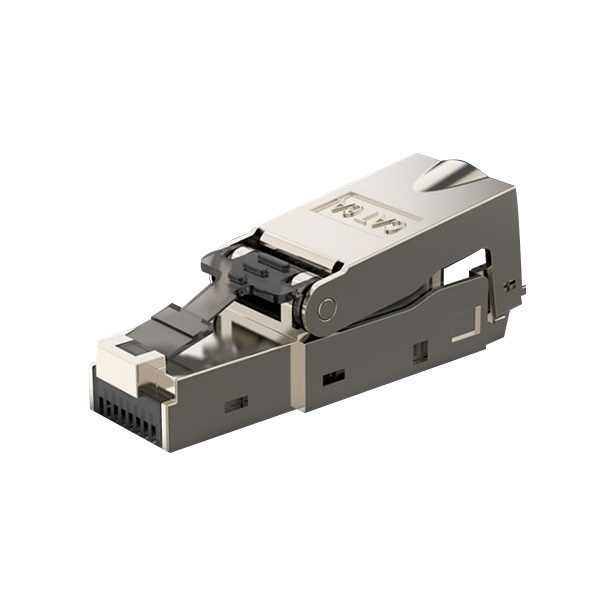 ECLT/埃克森特 超六类免工具屏蔽水晶头 E2F6AR45F 浅灰色 1个