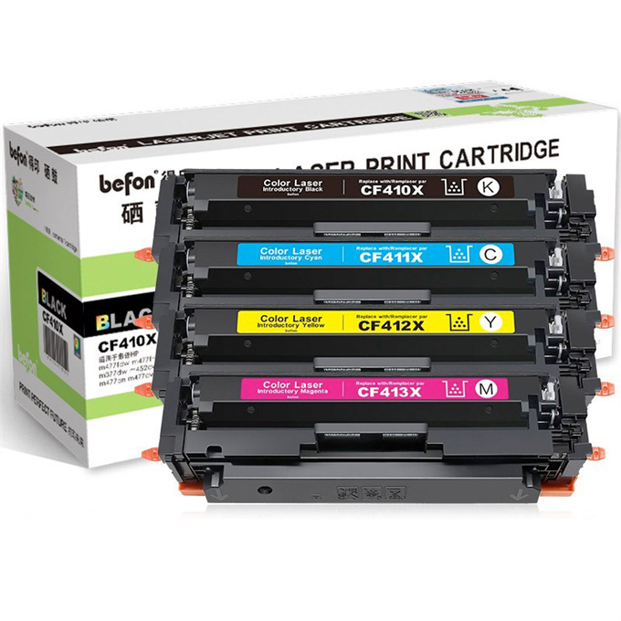 BEFON/得印 大容量硒鼓 CF410X 彩色 适用M377dw M452dn M452dw M452nw M477fdw M477fnw 4支 1盒