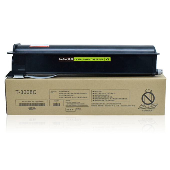 BEFON/得印 高容粉盒 T3008C 黑色 适用E2508A 3008A 3508A 4508A 5008A 1支 1盒