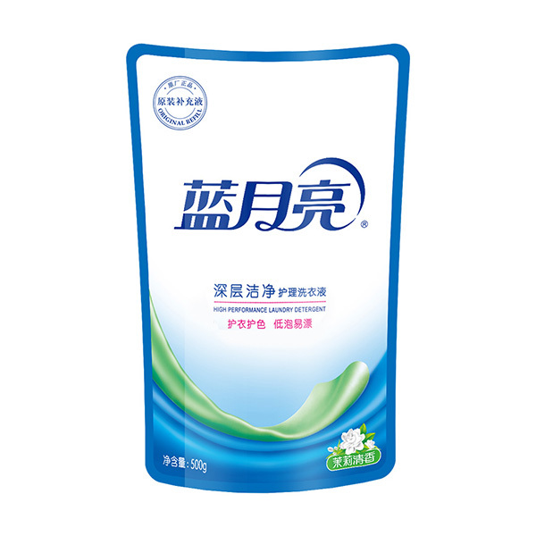LYL/蓝月亮 茉莉清香洁净洗衣液袋装 6902022136313 500g×12袋 1箱