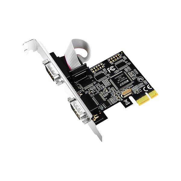 BOYANG/ 博扬 工控机DB9针转接卡 BY-PCIe-2-DB9 双口pcie转RS232电脑COM口扩展卡 1张
