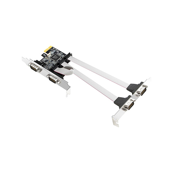 BOYANG/ 博扬 工控机DB9针转接卡 BY-PCIe-4-DB9 双口pcie转RS232电脑COM口扩展卡 1张