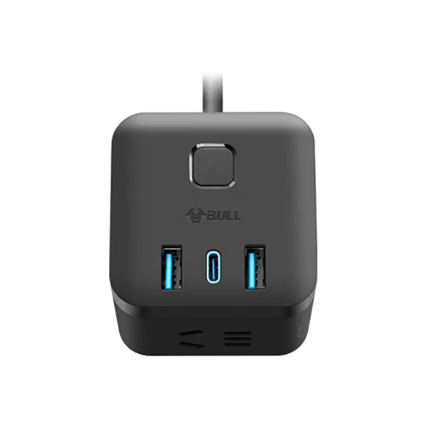 BULL/公牛 快充魔方延长线插座 GNV-UU2203H-1.5m 黑色 10A 250V 1个