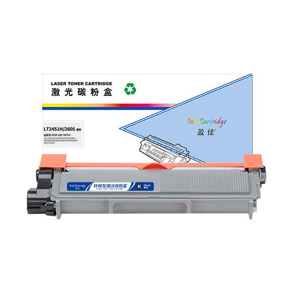 INK CARTRIDGE/盈佳 粉盒 LT2451H/2605 黑色 适用联想 2451 2605D 2655DN 7605D 7615DNA 7455DNF 1支