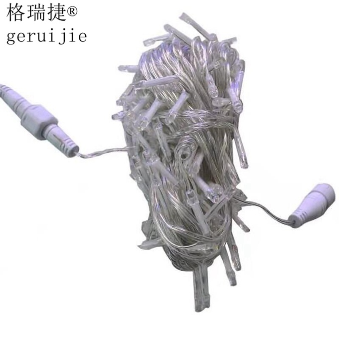 GERUIJIE/格瑞捷 LED彩灯串 LED-10m-100T 红色光 透明线 1条