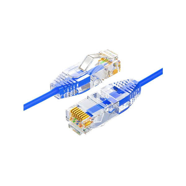 BOYANG/ 博扬 超六类网络跳线 BY-LSZH-S6A02B 2m CAT6A UTP低烟无卤千兆成品网线 超细28AWG无氧铜双绞线 蓝色 1条