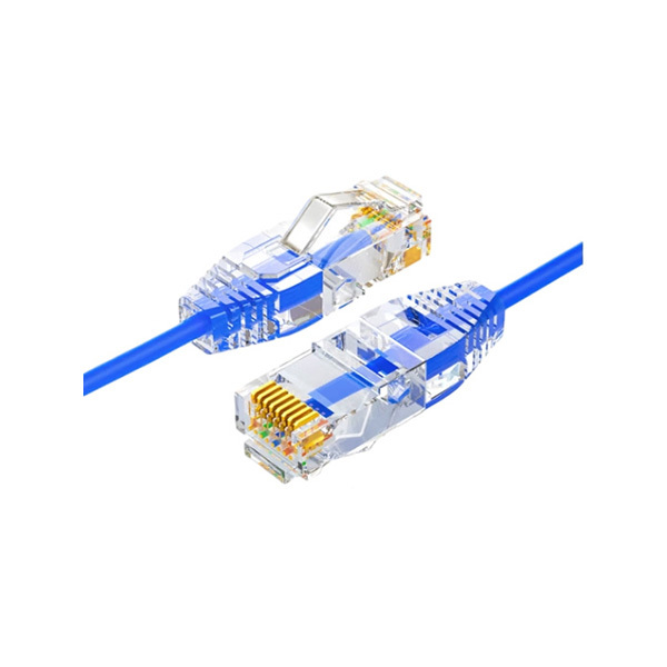 BOYANG/ 博扬 超六类网络跳线 BY-LSZH-S6A08B 8m CAT6A UTP低烟无卤千兆成品网线 超细28AWG无氧铜双绞线 蓝色 1条