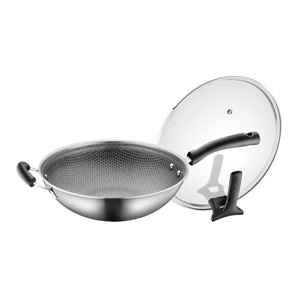 SUPOR/苏泊尔 晶钻蜂巢不锈钢炒锅 CC32JA9 φ32cm 不锈钢 1个