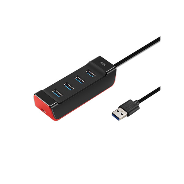 SSK/飚王 USB3.0转4口 竖插 SHU850 1m 黑红色 1个