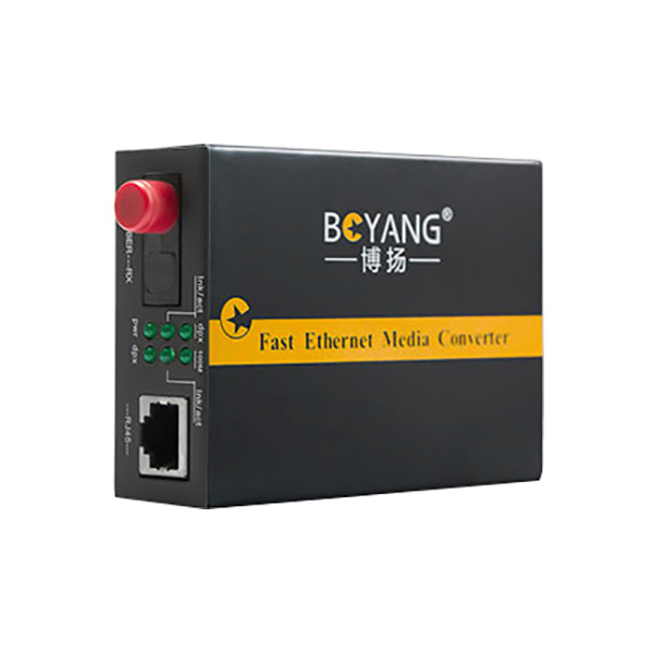 BOYANG/ 博扬 千兆单模单纤光纤收发器 BY-WG113A/B 光电转换器支持14槽机架防雷FC接口25km外置电源 1对