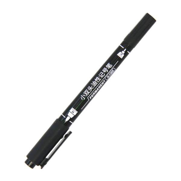 GEEMARKER 小双头油性工业记号笔 G-1205 黑色 双头 0.5~1mm 12支 1盒