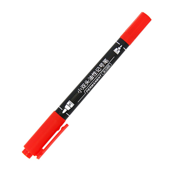 GEEMARKER 小双头油性工业记号笔 G-1205 红色 双头 0.5~1mm 12支 1盒