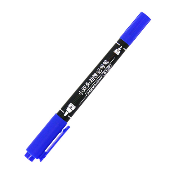GEEMARKER 小双头油性工业记号笔 G-1205 蓝色 双头 0.5mm/1mm 12支 1盒