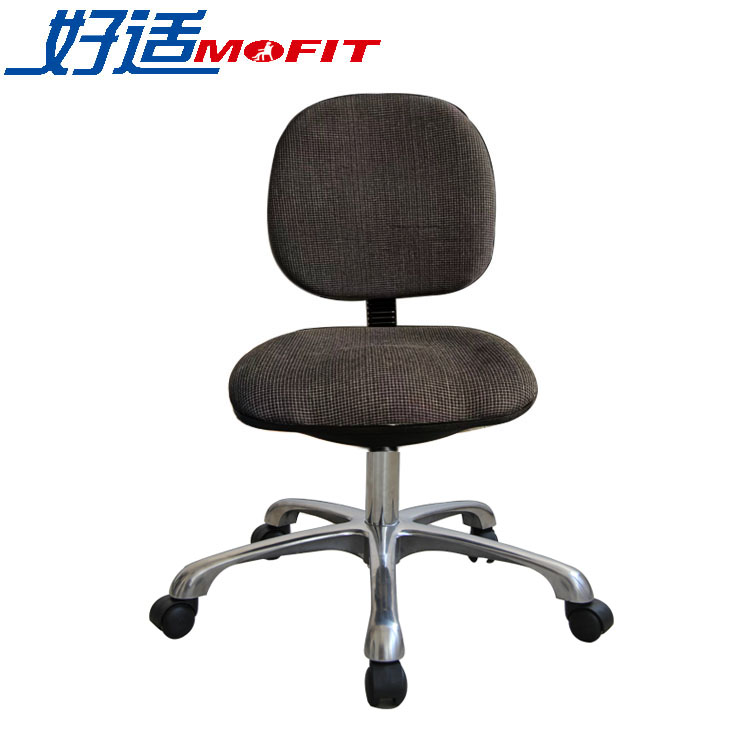 MOFIT/好适 防静电布面工作椅 12034 可调节高度420~570mm 五星脚架配万向轮 1把