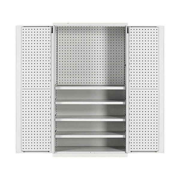 KERUINI/科瑞尼 挂板式储物柜 H4021-7035 尺寸 1000×500×1800mm 门挂背挂框体+4层板 灰白色 1台
