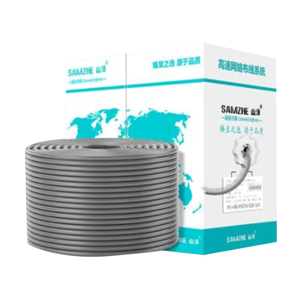 SAMZHE/山泽 超五类网线 SZ-5305A 【工程版0.5mm无氧铜线芯】CAT5e类非屏蔽网线 家装网络布线监控专用305m 1箱