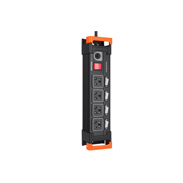POWERSYNC/包尔星克 4位10A分控工业用电源插座 ML4D0018 1.8m 过载保护器 RVV 1.5mm²×3C 黑色 1条