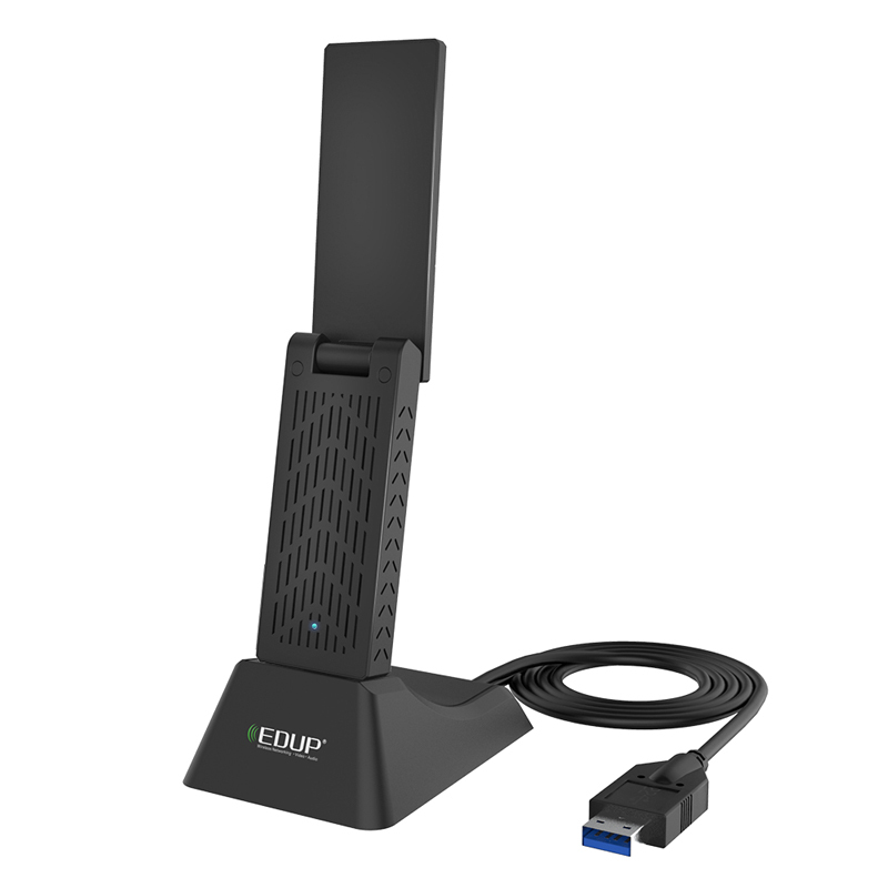 EDUP/ 翼联 1900MB双频无线网卡 EP-AC1675 USB接口 大功率电竞USB3.0无线双频网卡 信号增强 台式机电脑笔记本WiFi接收器 1个