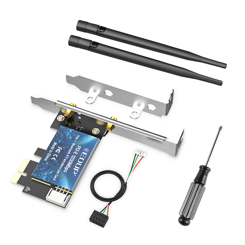EDUP/ 翼联 1200MB双频PCI无线网卡 EP-9620 蓝牙适配器 台式机扩展卡 随身WiFi接收发射器 1个