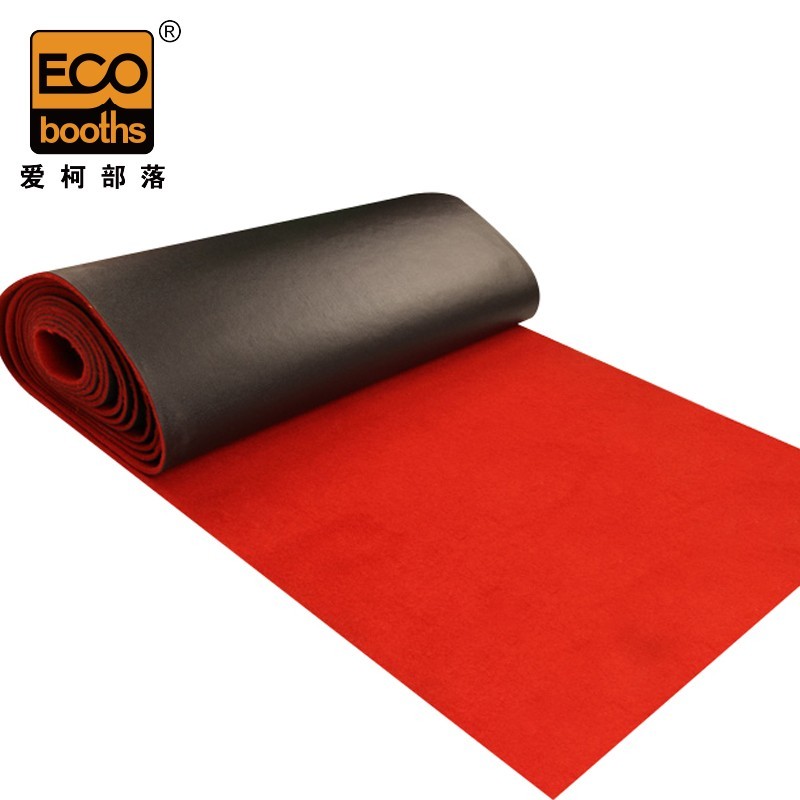 ECOBOOTHS/爱柯部落 加厚拉绒红地毯 11098466 15×1.6m 厚7mm 拉绒毯面+PVC背底 1卷