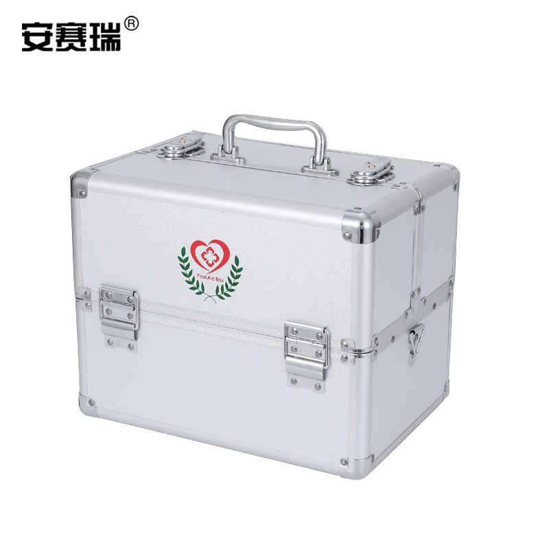 SAFEWARE/安赛瑞 多功能急救箱 25600 360×250×300mm 三层 银色 铝合金包边+中纤板+不锈钢包角 空箱 1个