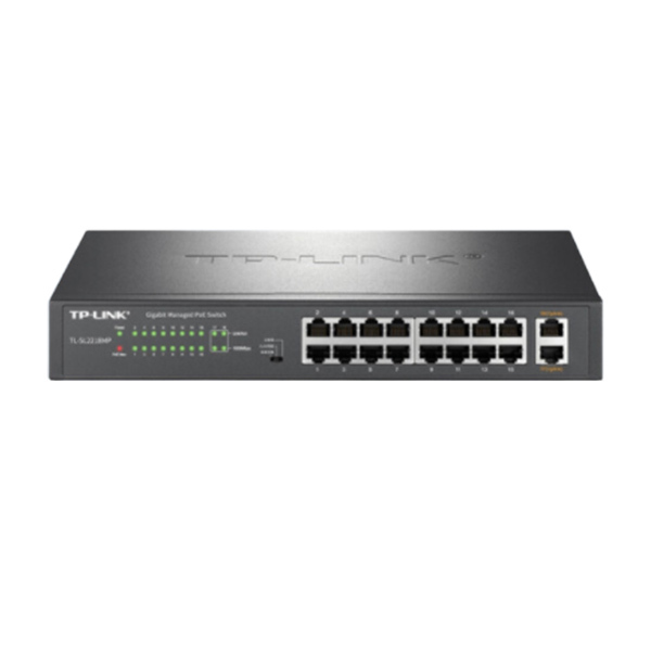 TP-LINK/普联 企业级交换机 TL-SL2218MP 16口百兆 POE 2口千兆上联 118W 1台