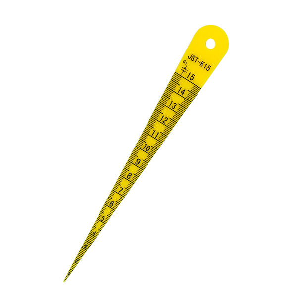 GOODSUPERJST 塑料孔径尺 JST-K15硬质 测量范围1~15mm 分度值0.1mm 不可弯曲 不含第三方检测 1支