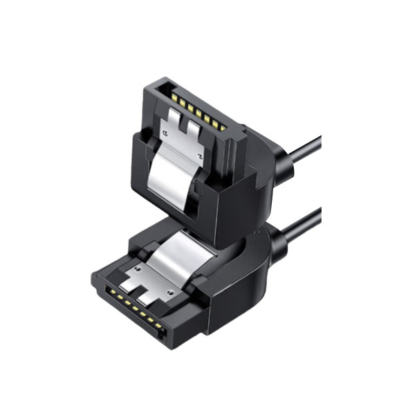 UGREEN/绿联 SATA3.0数据线 30797 0.5m 黑色 直对弯头 1个