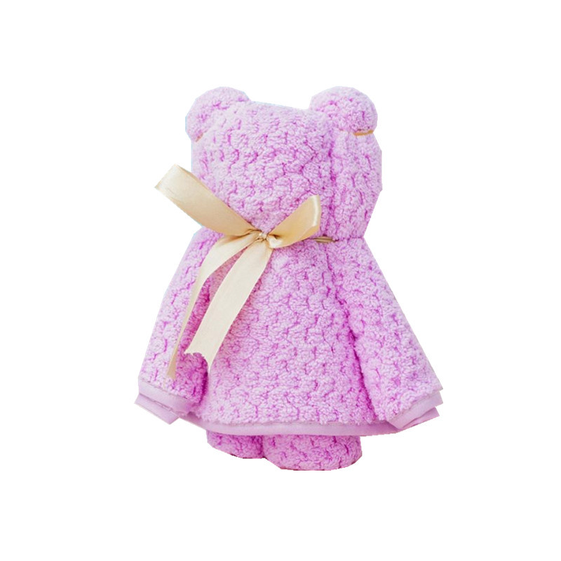 PUXI/朴希 小兔造型毛巾 PX-TZ-1 紫色 35×75cm 1条