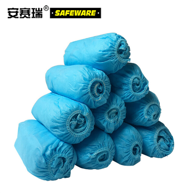 SAFEWARE/安赛瑞 无纺布鞋套 39938 均码 蓝色 100只 1包