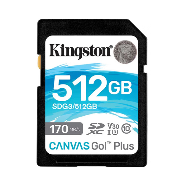 KINGSTON/金士顿 SD存储卡 SDG3 512GB 读速170MB/s U3 V30 4K超高清拍 1个