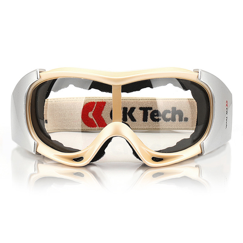 CKTECH/成楷科技 海绵密封防护眼镜 CKY-053 防雾防喷溅防冲击 透明镜片 耀沙金镜架 1副