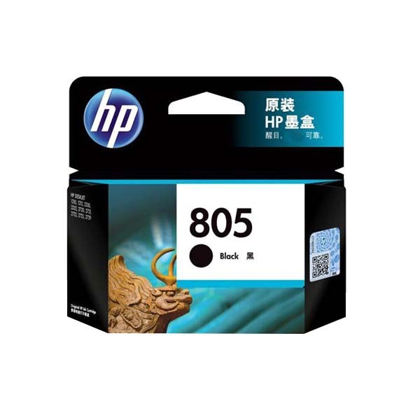 HP/惠普 805墨盒 3YM73AA 黑色 适用HP Deskjet 1210/1212/2330/2332/2720/2721/2722/2723/2729 120页 1个