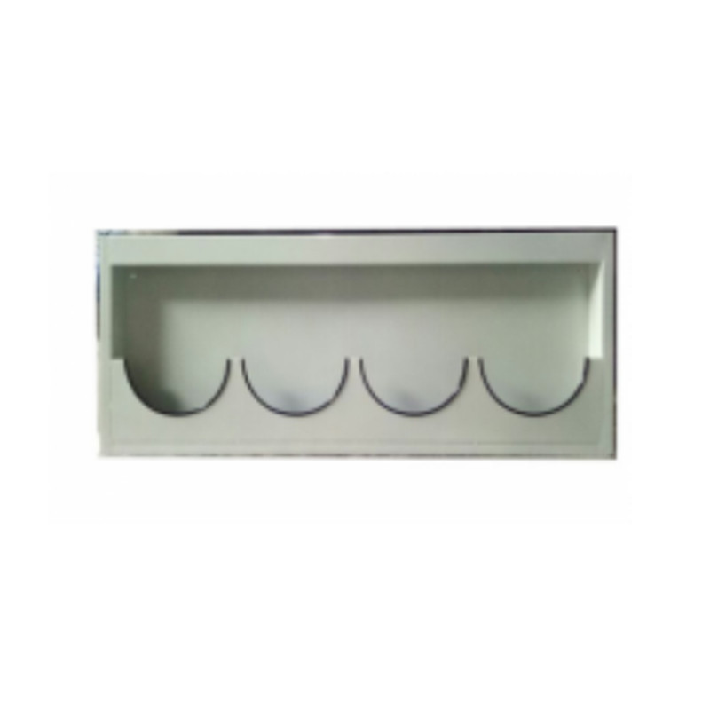 JINANXING/锦安行 壁挂式镀锌钢板安全帽架 JCH-AMJ-04 1层4格 1050×60×450mm 板厚1.35mm 1个